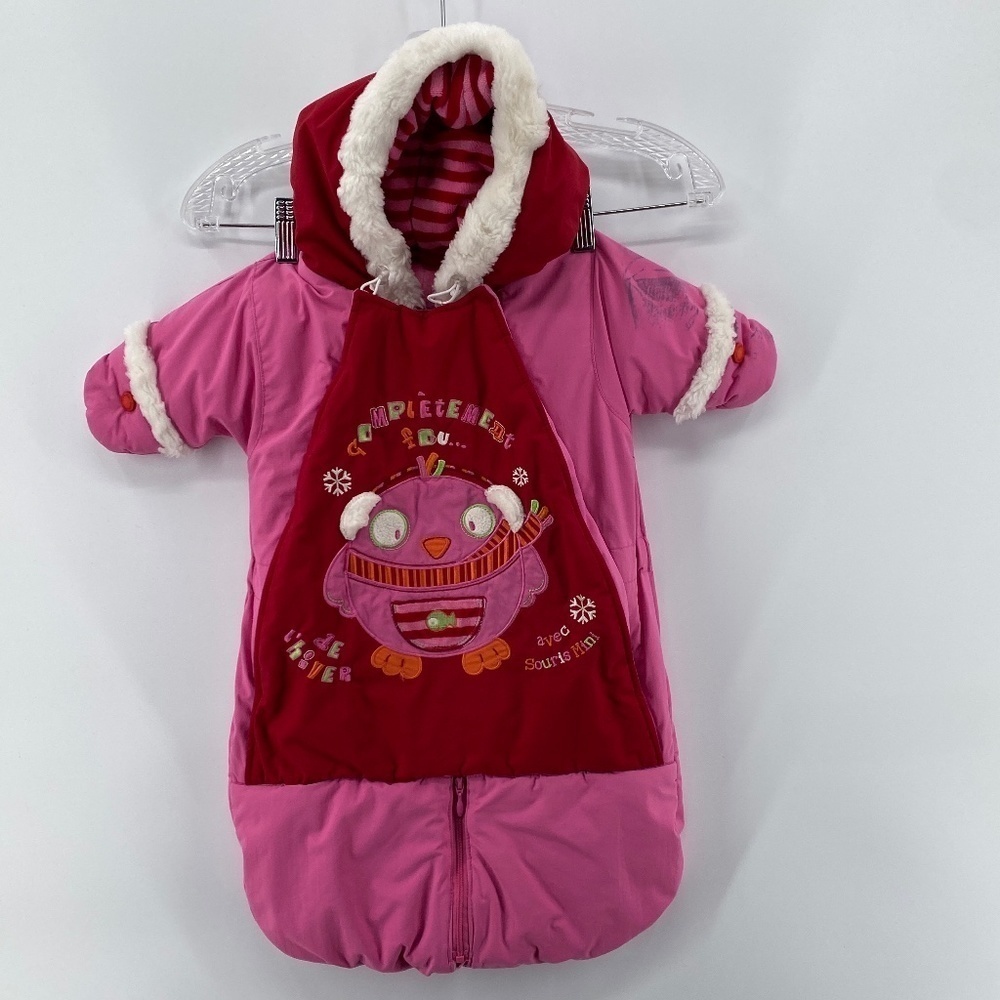 Souris Mini, baby girl Snowsuit size 0 To 6 months